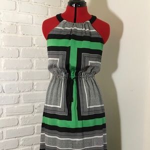 Long Halter Top Handkerchief Dress.